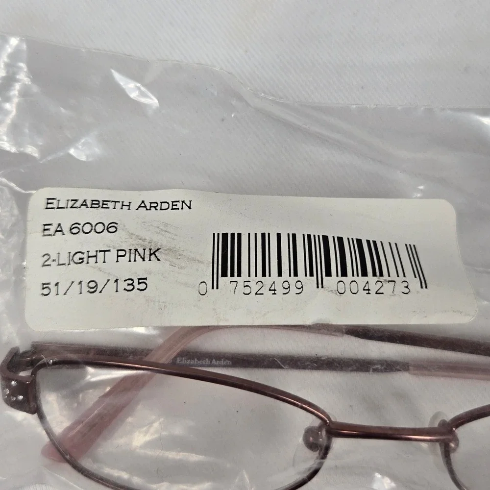 Elizabeth‎ Arden Eyeglasses Light Pink Frames Rhinestones EA 6006 51/19/135 New
